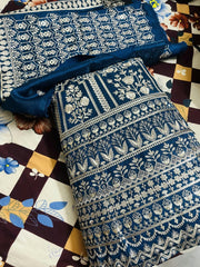 Light Blue Wedding Lehenga Choli for Women