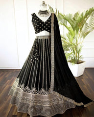 Black Wedding Lehenga Choli collection for women
