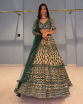 Chikoo color georgette designer lehenga choli