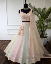 Multicolor Sequins Embroidery Wedding Lehenga Choli