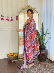 NARI Women's Chanderi Viscose Embroidered Straight Kurta with Chanderi Viscose Pant And Silk Printed Dupatta Sets