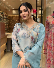 GREY COLOURED WOMEN'S VISCOSE RAYON KURTA SET