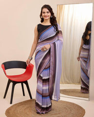 Multicolor Georgette ready to wear one minute saree