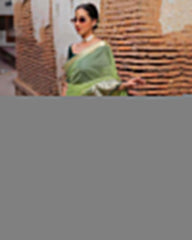 Organza jacquard woven soft & light weight saree