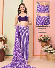 4 Trendy color of Georgette one minute ready to wear saree