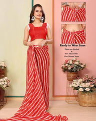 4 Trendy color of Georgette one minute ready to wear saree