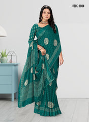 Jacquard Butta Woven Georgette saree with blouse for women