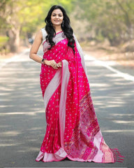Latest 4 color soft silk woven jacquard saree