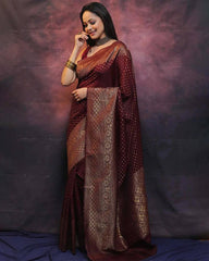Trending colors of weaving silk saree