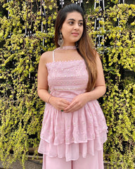 Demanding Light Pink Coloured Beautifull Kurta Set
