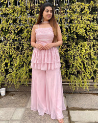 Demanding Light Pink Coloured Beautifull Kurta Set