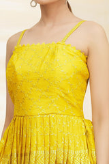 Demanding Mesmaric Yellow Coloured Kurta Set