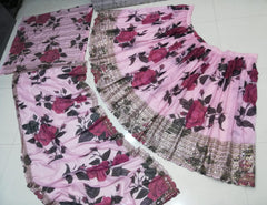 Pink color organza sequins embroidery designer wedding lehenga choli