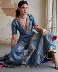 Moonlight Blue Anarkali Set