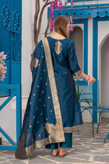 TEAL COLOURED TREDITIONAL WEAR KURTA SET