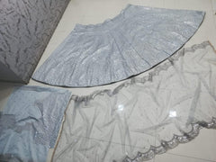 Grey banglori silk embroidery wedding lehenga choli
