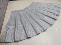 Grey banglori silk embroidery wedding lehenga choli