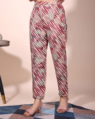 Multi printed cotton tow piece kurta set (Multicolour)