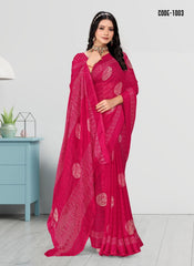 Jacquard Butta Woven Georgette saree with blouse for women