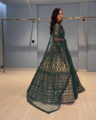 Chikoo color georgette designer lehenga choli