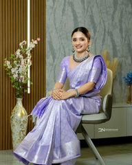 THE BANARASI SOFT SILK SAREE MADE UP OF SILK THREADS WOVEN USING