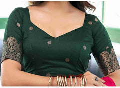 Trendy Banarasi Litchi Silk Saree for Women | Jacquard Gold Zari Woven Traditional Indian Saree with Running Blouse | Wedding, Party & Festive Wear