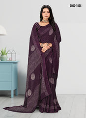 Jacquard Butta Woven Georgette saree with blouse for women