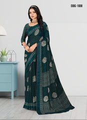 Jacquard Butta Woven Georgette saree with blouse for women