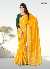 Jacquard Butta Soft cotton saree with blouse for women