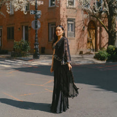 Lehenga Style Saree for Women | Ready to Wear Georgette Saree with Sequins & Handwork Blouse | Ri8 Fashion Malaysia