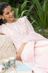 Pink Ambar Sequin Kurta Set for Women