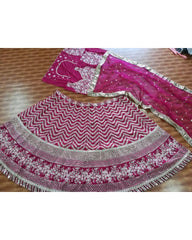 Red Colored Sequence Embroidery Work Silk Lehenga Choli