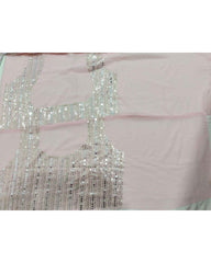 Baby Pink colored georgette lehenga choli