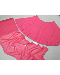 Watermelon Pink Colored Georgette Lehenga Choli