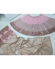 Peach colored cotton silk designer lehenga choli