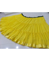 Yellow Colored Georgette Frill Lehenga Choli