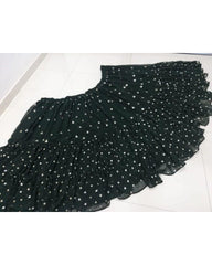 Bottle green designer ruffle wedding lehenga choli