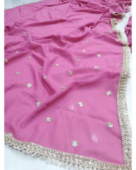 Pink georgette sequence heavy flare lehenga choli