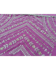 Pink georgette sequence heavy flare lehenga choli