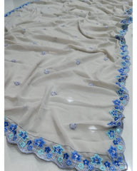 Dusty georgette multi thread Lehenga choli