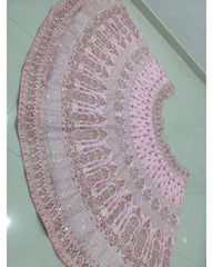 Baby pink embroidered sequence lehenga choli