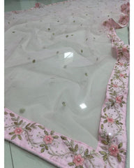 Baby pink embroidered sequence lehenga choli