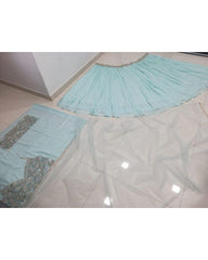 Georgette Crushed Lehenga and Sequence Work Choli