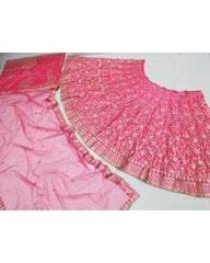 Gajari malai satin wedding Lehenga choli