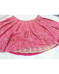 Rani Pink Colored Barfi Silk Embroidered Work Lehenga Choli