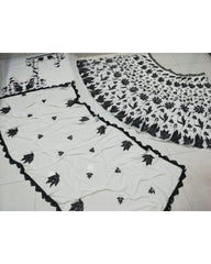 White faux Georgette Wedding designer lehenga choli