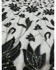 White faux Georgette Wedding designer lehenga choli