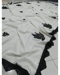 White faux Georgette Wedding designer lehenga choli