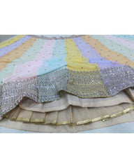 Multicolor Faux Georgette designer lehenga choli