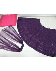 Purple Gajari Georgette Party Wear Lehenga Choli